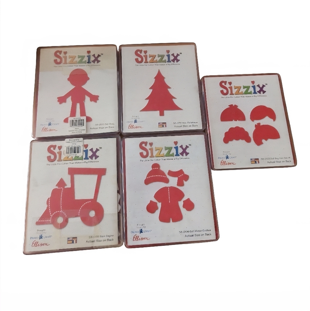 Sizzix The Little Die Cutter Set Of 5 Red